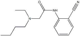 2-[butyl(ethyl)amino]-N-(2-cyanophenyl)acetamide,,结构式
