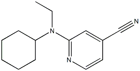 2-[cyclohexyl(ethyl)amino]pyridine-4-carbonitrile,,结构式