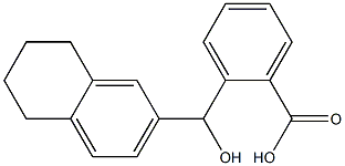 2-[hydroxy(5,6,7,8-tetrahydronaphthalen-2-yl)methyl]benzoic acid,,结构式