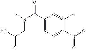 2-[N-methyl(3-methyl-4-nitrophenyl)formamido]acetic acid,,结构式