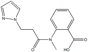 2-[N-methyl-3-(1H-pyrazol-1-yl)propanamido]benzoic acid Structure