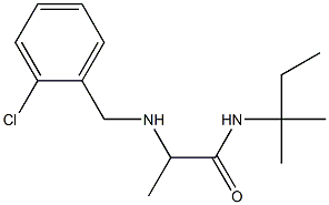 2-{[(2-chlorophenyl)methyl]amino}-N-(2-methylbutan-2-yl)propanamide 结构式