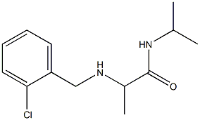 2-{[(2-chlorophenyl)methyl]amino}-N-(propan-2-yl)propanamide,,结构式