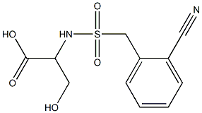 2-{[(2-cyanophenyl)methane]sulfonamido}-3-hydroxypropanoic acid Structure