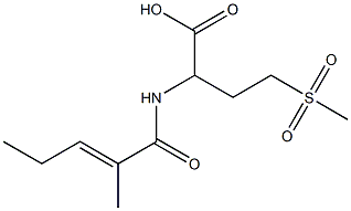 2-{[(2E)-2-methylpent-2-enoyl]amino}-4-(methylsulfonyl)butanoic acid Structure