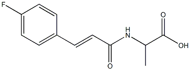 2-{[(2E)-3-(4-fluorophenyl)prop-2-enoyl]amino}propanoic acid 化学構造式