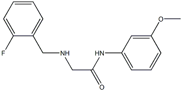 2-{[(2-fluorophenyl)methyl]amino}-N-(3-methoxyphenyl)acetamide Structure