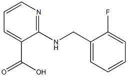 2-{[(2-fluorophenyl)methyl]amino}pyridine-3-carboxylic acid 化学構造式