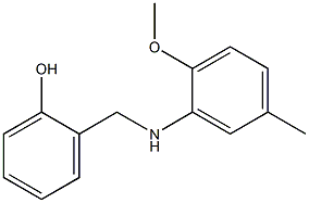 2-{[(2-methoxy-5-methylphenyl)amino]methyl}phenol,,结构式