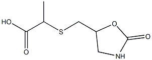 2-{[(2-oxo-1,3-oxazolidin-5-yl)methyl]sulfanyl}propanoic acid 化学構造式