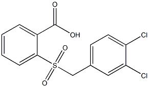 2-{[(3,4-dichlorophenyl)methane]sulfonyl}benzoic acid,,结构式