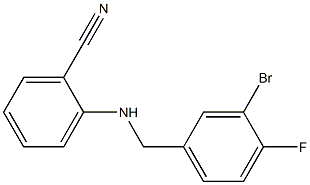 2-{[(3-bromo-4-fluorophenyl)methyl]amino}benzonitrile,,结构式