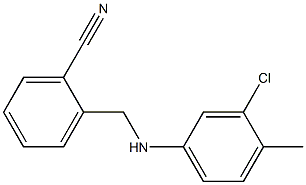 2-{[(3-chloro-4-methylphenyl)amino]methyl}benzonitrile Struktur