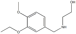 2-{[(3-ethoxy-4-methoxyphenyl)methyl]amino}ethan-1-ol,,结构式
