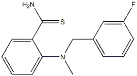 2-{[(3-fluorophenyl)methyl](methyl)amino}benzene-1-carbothioamide Struktur