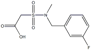 2-{[(3-fluorophenyl)methyl](methyl)sulfamoyl}acetic acid,,结构式