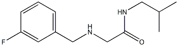 2-{[(3-fluorophenyl)methyl]amino}-N-(2-methylpropyl)acetamide,,结构式