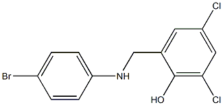 2-{[(4-bromophenyl)amino]methyl}-4,6-dichlorophenol 结构式