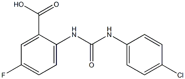 2-{[(4-chlorophenyl)carbamoyl]amino}-5-fluorobenzoic acid Structure