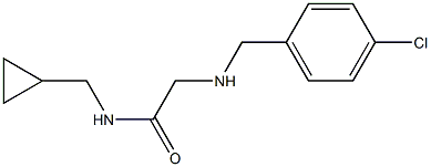 2-{[(4-chlorophenyl)methyl]amino}-N-(cyclopropylmethyl)acetamide 结构式