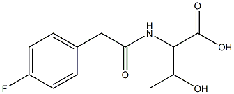 2-{[(4-fluorophenyl)acetyl]amino}-3-hydroxybutanoic acid Structure