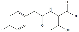 2-{[(4-fluorophenyl)acetyl]amino}-3-hydroxybutanoic acid,,结构式