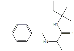 2-{[(4-fluorophenyl)methyl]amino}-N-(2-methylbutan-2-yl)propanamide,,结构式