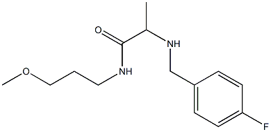 2-{[(4-fluorophenyl)methyl]amino}-N-(3-methoxypropyl)propanamide Structure