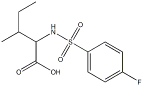 2-{[(4-fluorophenyl)sulfonyl]amino}-3-methylpentanoic acid 结构式