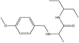 2-{[(4-methoxyphenyl)methyl]amino}-N-(pentan-3-yl)propanamide,,结构式