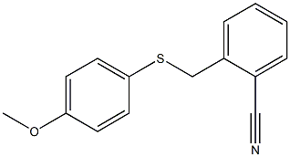 2-{[(4-methoxyphenyl)sulfanyl]methyl}benzonitrile 结构式