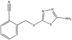 2-{[(5-amino-1,3,4-thiadiazol-2-yl)sulfanyl]methyl}benzonitrile 结构式