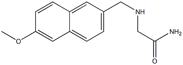 2-{[(6-methoxy-2-naphthyl)methyl]amino}acetamide,,结构式