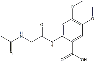 2-{[(acetylamino)acetyl]amino}-4,5-dimethoxybenzoic acid Struktur