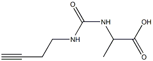 2-{[(but-3-ynylamino)carbonyl]amino}propanoic acid,,结构式