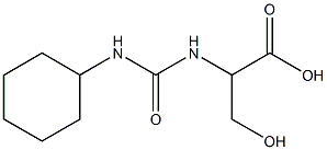 2-{[(cyclohexylamino)carbonyl]amino}-3-hydroxypropanoic acid Structure