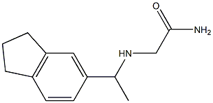 2-{[1-(2,3-dihydro-1H-inden-5-yl)ethyl]amino}acetamide,,结构式