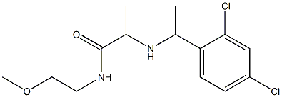 2-{[1-(2,4-dichlorophenyl)ethyl]amino}-N-(2-methoxyethyl)propanamide Struktur