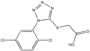 2-{[1-(2,5-dichlorophenyl)-1H-1,2,3,4-tetrazol-5-yl]sulfanyl}acetic acid Struktur