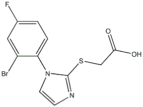 2-{[1-(2-bromo-4-fluorophenyl)-1H-imidazol-2-yl]sulfanyl}acetic acid 结构式