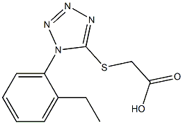 2-{[1-(2-ethylphenyl)-1H-1,2,3,4-tetrazol-5-yl]sulfanyl}acetic acid,,结构式