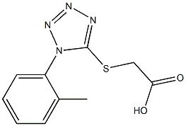 2-{[1-(2-methylphenyl)-1H-1,2,3,4-tetrazol-5-yl]sulfanyl}acetic acid,,结构式