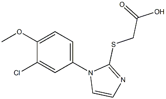 2-{[1-(3-chloro-4-methoxyphenyl)-1H-imidazol-2-yl]sulfanyl}acetic acid Structure