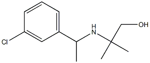 2-{[1-(3-chlorophenyl)ethyl]amino}-2-methylpropan-1-ol Struktur