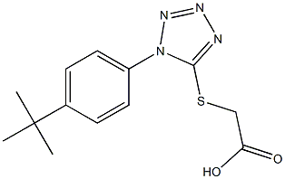 2-{[1-(4-tert-butylphenyl)-1H-1,2,3,4-tetrazol-5-yl]sulfanyl}acetic acid,,结构式