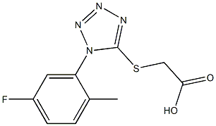 2-{[1-(5-fluoro-2-methylphenyl)-1H-1,2,3,4-tetrazol-5-yl]sulfanyl}acetic acid Structure