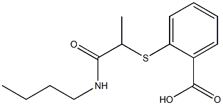 2-{[1-(butylcarbamoyl)ethyl]sulfanyl}benzoic acid,,结构式