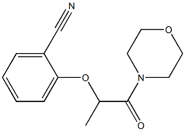 2-{[1-(morpholin-4-yl)-1-oxopropan-2-yl]oxy}benzonitrile,,结构式