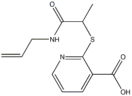 2-{[1-(prop-2-en-1-ylcarbamoyl)ethyl]sulfanyl}pyridine-3-carboxylic acid 结构式