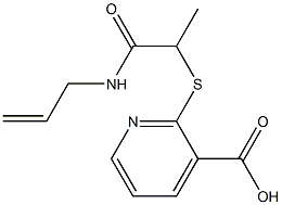 2-{[1-(prop-2-en-1-ylcarbamoyl)ethyl]sulfanyl}pyridine-3-carboxylic acid Struktur